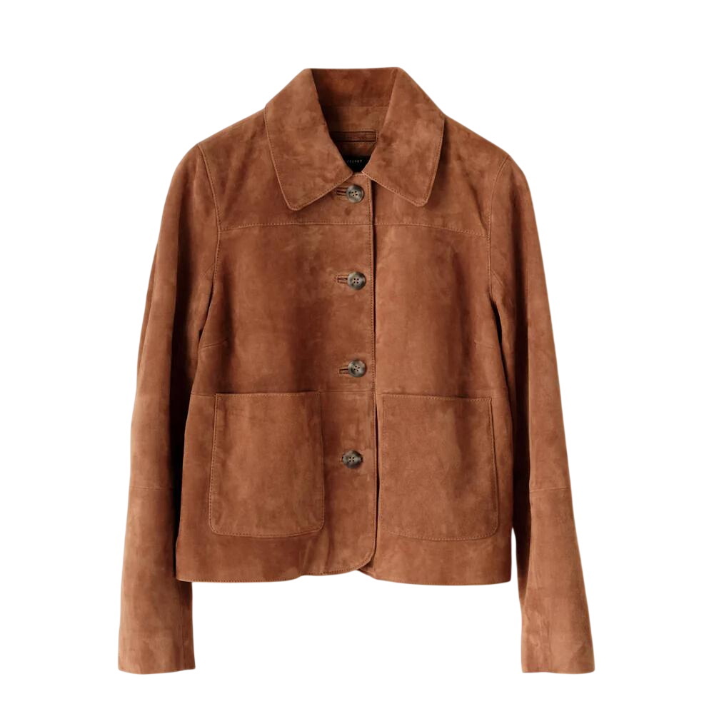 Mint Velvet Tan Suede Jacket